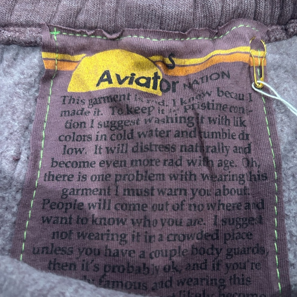Aviator Nation Essential Wide Leg Pocket Sweatpants - Faded Mocha - Picture 4 of 6